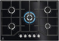 Electrolux Serie 600 EGG7536K Piano cottura a gas, 740x510cm, 5 fuochi, da incasso, fornello a gas, nero, Speed Burner, Bruciatore Wok, Semplice da