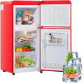 Congelatore, 60 L, classe energetica E, decorazione del soggiorno, freezer verticale, rosso, 8 cm, 88, Frigorifero retrò completo, doppia porta