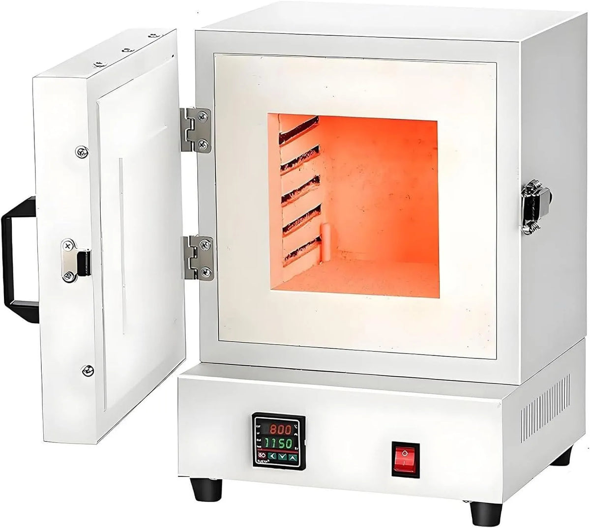 Forno elettrico, 2000 W, industriale, 2 zone di temperatura, Forno da Laboratorio ad Alta Temperatura da 1150 °C, Forno a muffola Chiuso