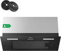 CIARRA CBCB6926A Cappa aspirante, 60cm, 704 m3/h, classe energetica A, cappa da cucina, nero