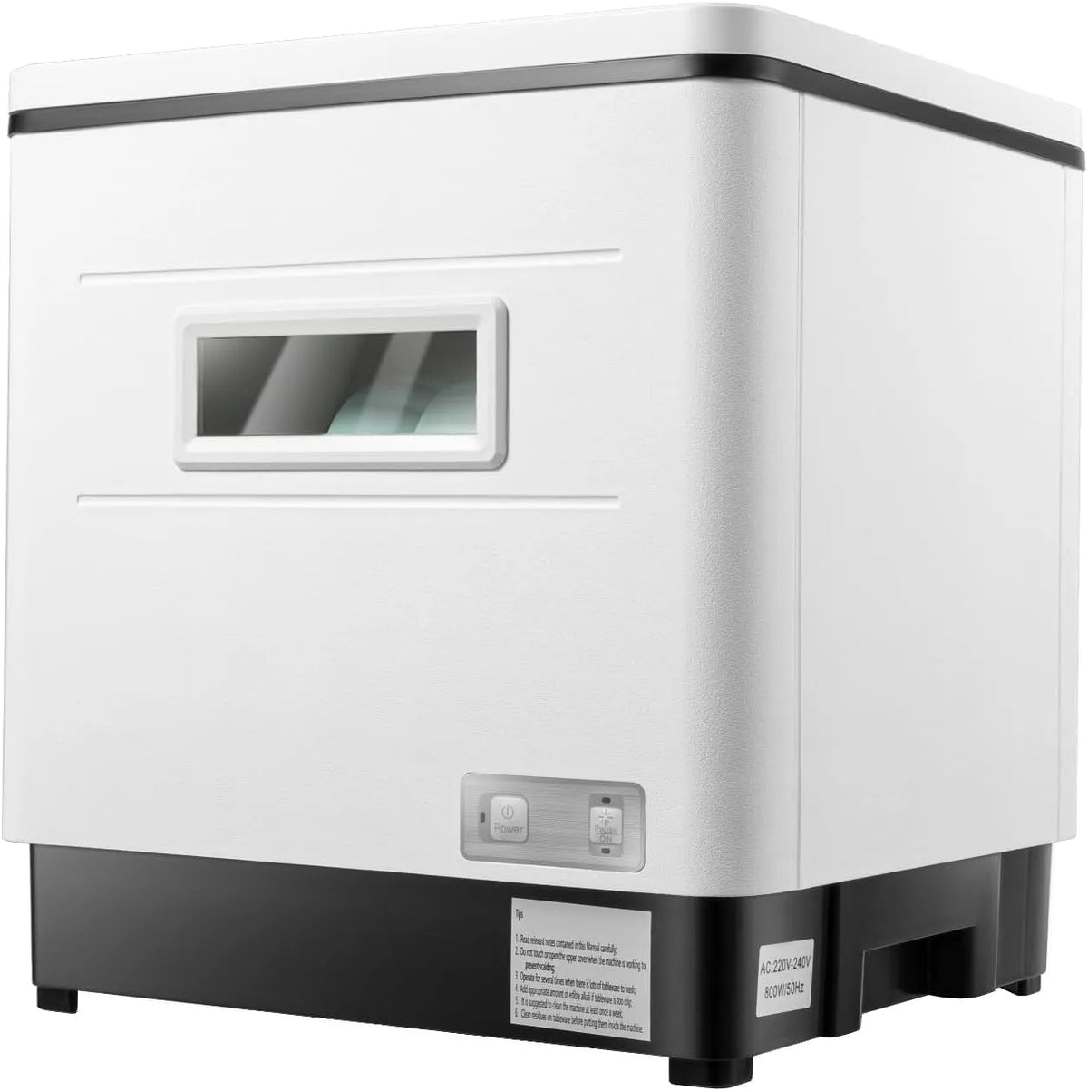 Dell Lavastoviglie, 800 W, per appartamenti, lavastoviglie da tavolo per 6 coperti, Mini lavastoviglie, lavastoviglie autoportante, con riempimento