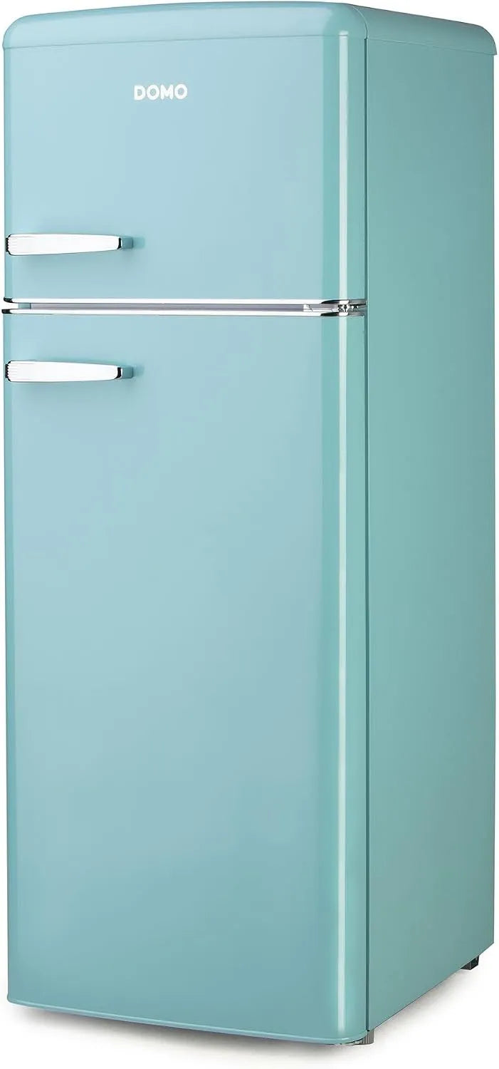 Frigorifero DO91705R, 144 cm, DOMO Frigorifero Doppia Porta Retro' Vintage DO91705R Turchese 144 cm CL. D