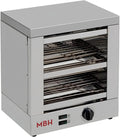 Forno elettrico, industriale, professionale, acciaio inox, MBH, MBH - Tostapane Professionale 2 Piani INOX Elettrico Ristorazione. Forno tostapane