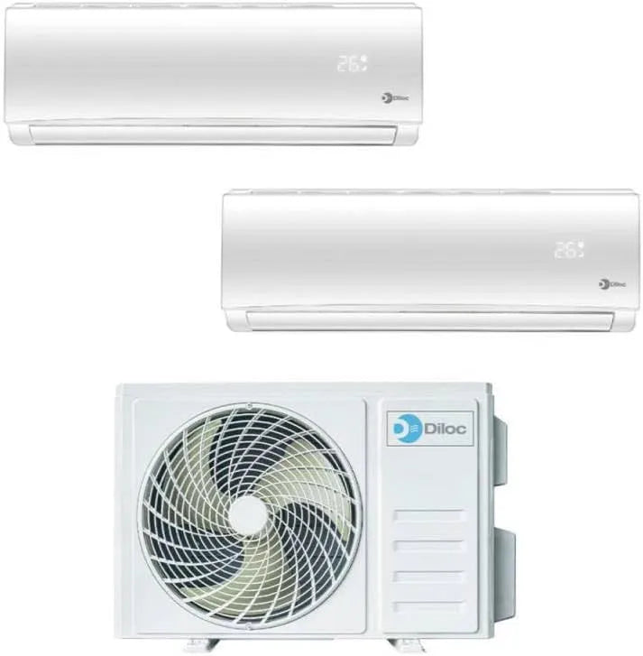 Condizionatore D.Over218, Wi-Fi, Inverter, Climatizzatore Condizionatore Inverter Diloc Over dual split 9+12 9000+12000 Btu D.Over218 R 32 A+++ Wi-fi