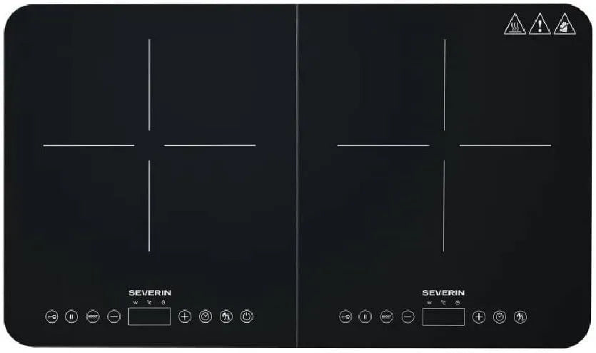 Severin DK1027 Piano cottura elettrico, piastra elettrica, SEVERIN Fornello Elettrico DK1027 Potenza 3400 Watt 2 Piastre Vetroceramica