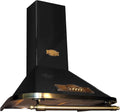 Cappa aspirante, 60 cm, cappa da cucina, montaggio a parete, nero, Kaiser Empire A 6315 Em, stile retrò