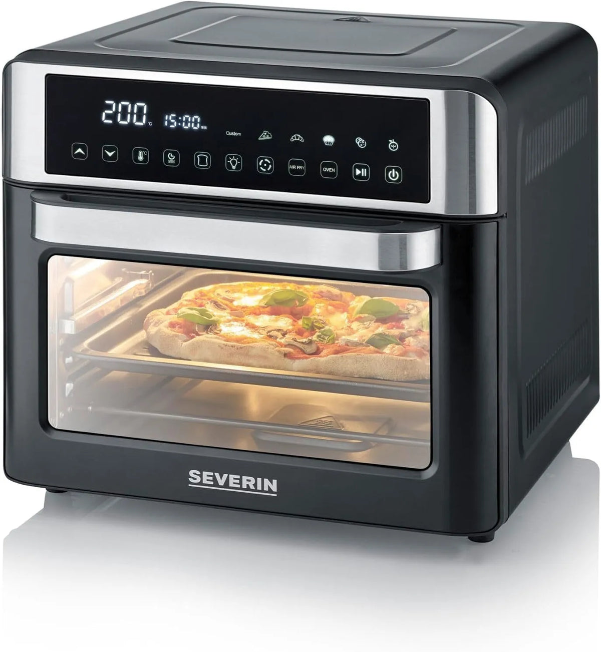 Severin Forno elettrico, 41, 0 x 45, 0 x 37, 0 cm, 25 L, 2200 W, 12 programmi, touch, acciaio inox, nero, TO 9579, 2200W, 25 Litri, Accessori