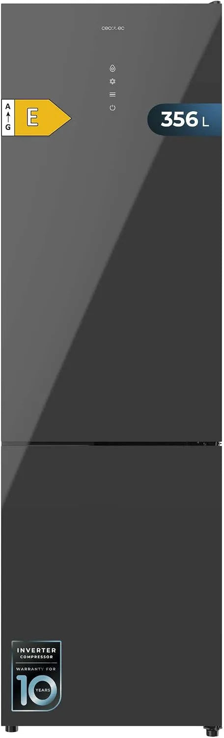 Cecotec Bolero CoolMarket Combinato Frigorifero combinato, 356 L, classe energetica E, No Frost, frigo con congelatore, grigio, Fast Cooling, 200cm