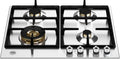 Piano cottura a gas P604LPROX, 4 fuochi, ghisa, acciaio inox, fornello a gas, Foro 56x48, Misure in cm 60x52, COLRO INOX, BERTAZZONI, PROFESSIONAL