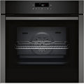 NEFF B6ACJ7AG3 Forno elettrico, 60 cm, 71 L, da incasso, touch, grigio, Porta Slide&Hide, pirolisi & EasyClean, funzione Air Fry con piastra Air Fry