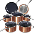 Prodotto Rame, Nuwave Set Pentole e Padelle 12 Pezzi Duralon Ceramica, No PFAS