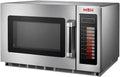 Forno a microonde, 34 L, 1800 W, professionale, acciaio inox, MBH, MBH - Forno a microonde professionale 34 litri 1800 W INOX programmabile e comandi