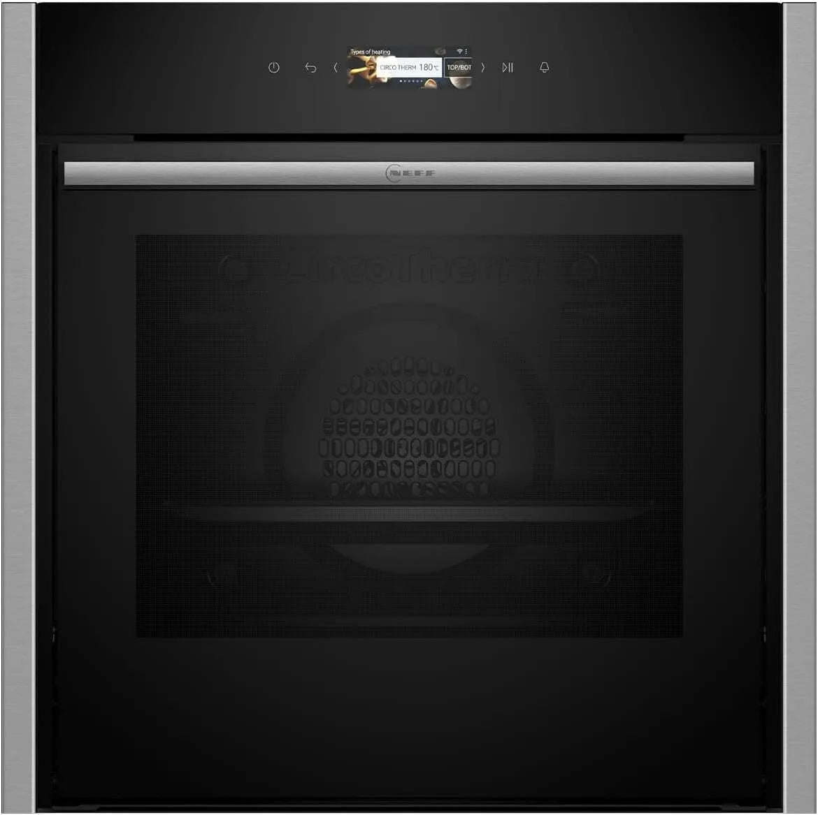 NEFF B54CR71N0 Forno elettrico, 60 x 60 cm, da incasso, acciaio inox, accesso ottimale con display TFT Slide&Hide, N 70, prodotto in Germania