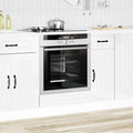 Forno a microonde, 60 x 46 x 81, 5 cm, bianco, con piedini regolabili, armadietto da cucina compatto per forno e microonde, pratico spazio