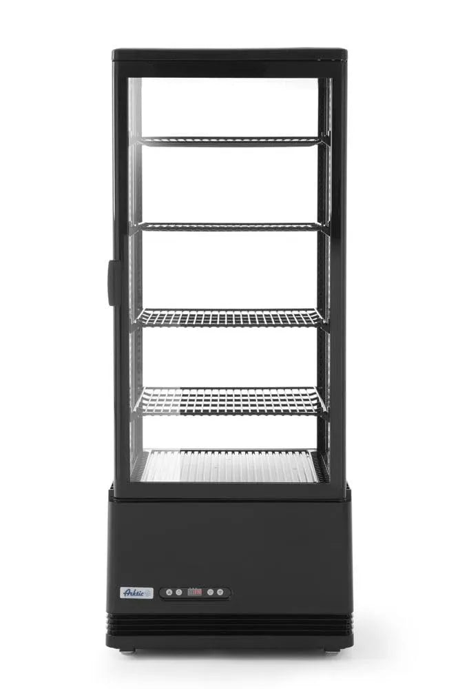 Prodotto Sbrinamento Automatico, HENDI Vetrina da Esposizione Refrigerata, Sistema Antifog, 4 Ripiani, 98L, 230V, 210W, 1116mm, Illuminazione LED