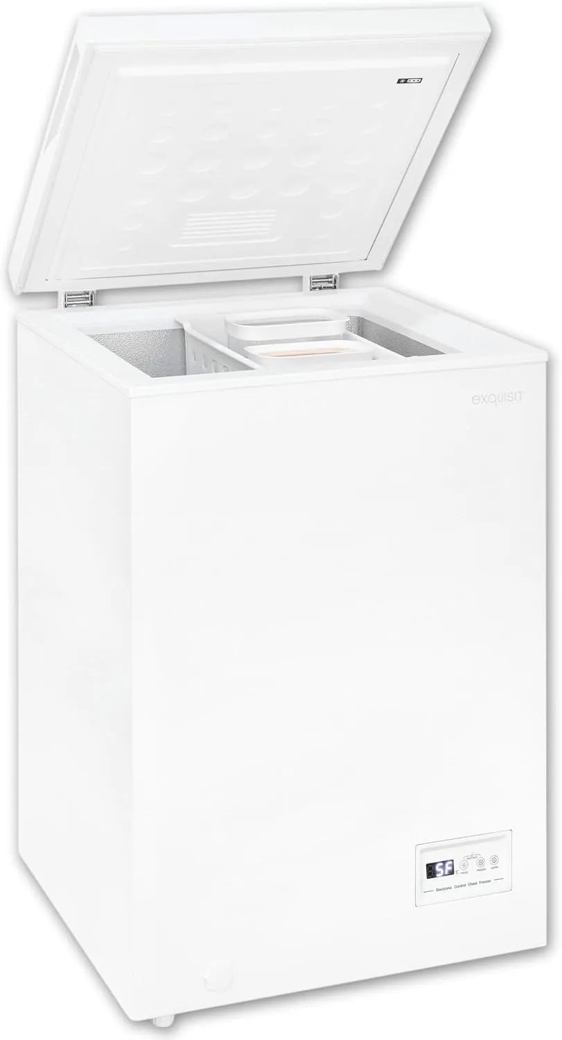 Exquisit GT100-050E Congelatore, 99 L, vano congelatore, freezer verticale, bianco, 2 in 1, 99 litri, congelatore a 4 stelle, congelatore piccolo