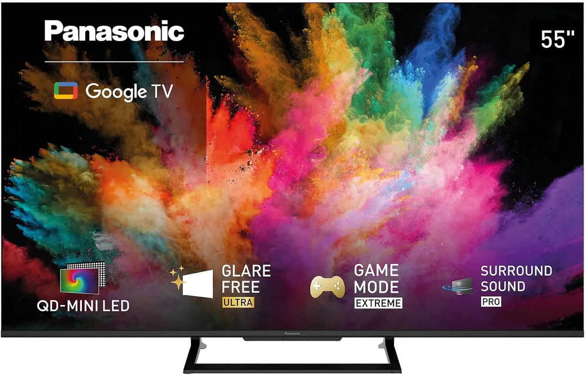 Panasonic TN-55W92C Smart TV, televisore, 4K UHD, 4K QD-Mini LED, Google TV, Glare Free Ultra
