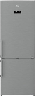 Beko RCNE560E61ZXN Frigorifero combinato, 70 x 74, 5 x 192 cm, No Frost, Inverter, acciaio inox, frigo con congelatore, 501 lt, Compressore ProSmart