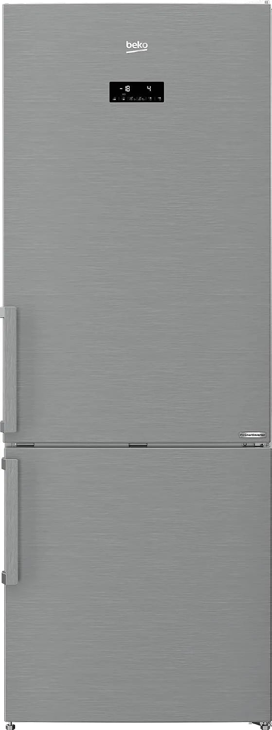 Beko RCNE560E61ZXN Frigorifero combinato, 70 x 74, 5 x 192 cm, No Frost, Inverter, acciaio inox, frigo con congelatore, 501 lt, Compressore ProSmart