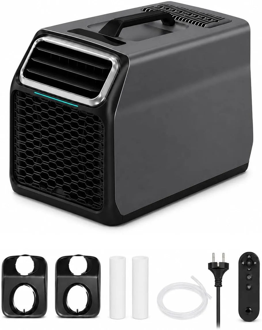 Condizionatore, 1400 W, 220 V, portatile, grigio, Condizionatore portatile 220V-240V 1400W 5000BTU compatto Gray-220V