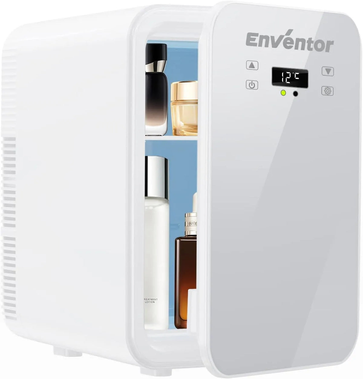 Frigorifero 12V/220V, 10 L, 12 V, display LCD, bianco, Enventor Mini Frigo 10L