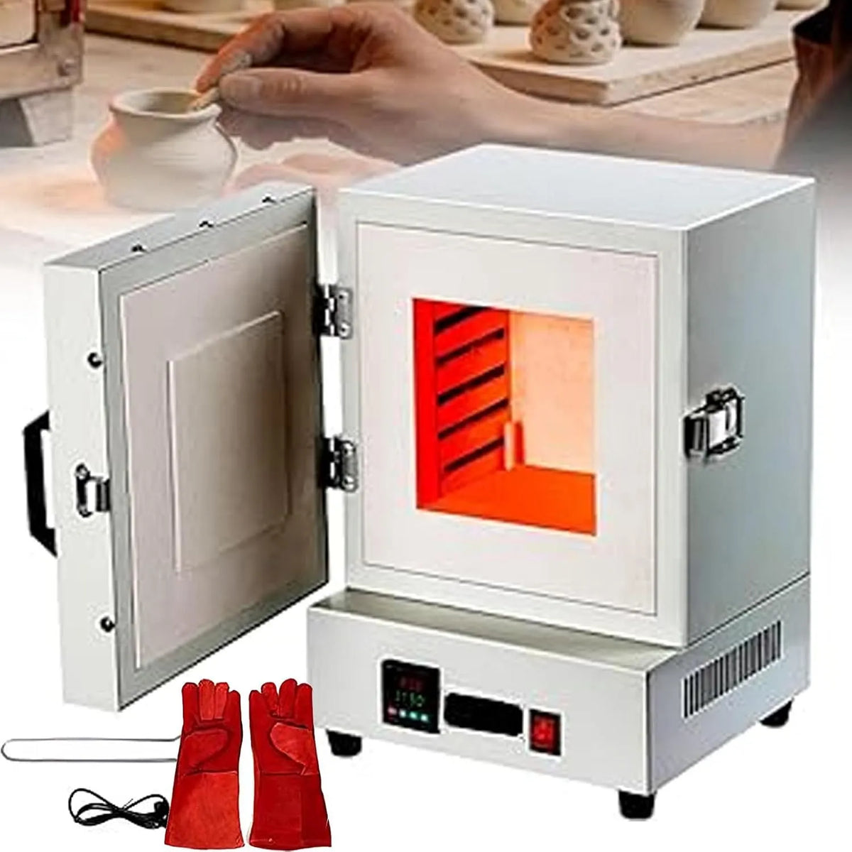 Forno elettrico, 2000 W, Forno A Muffola di Precisione da Laboratorio, Forno A Convezione da 2000 W per Fusione A Cera E Smaltatura Ceramica