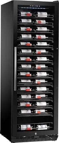 Cantinetta vino GWC1150, 424 L, 140 bottiglie, touch, acciaio inox, 14 Ripiani In Metallo, METRO Professional Cantinetta Refrigerata per Vino GWC1150