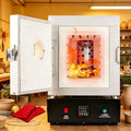 Forno elettrico, 1750 W, piccole ceramiche, forno a muffola PID da 1150 °C per la cottura della cera, finestra di osservazione, laboratorio