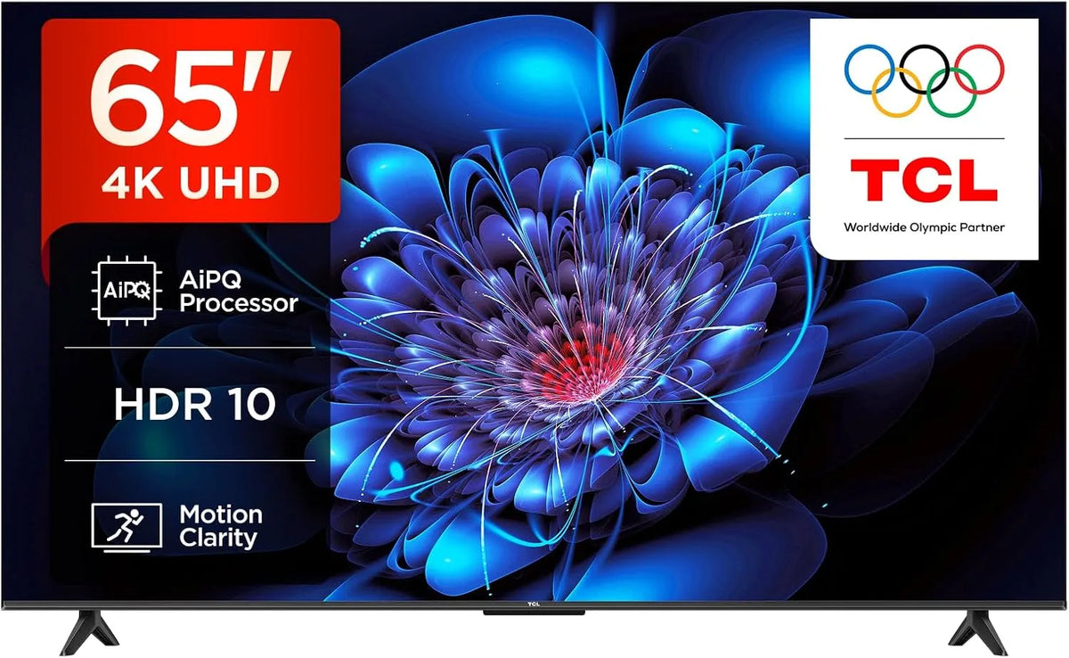 Google 65P6K Smart TV, 65 pollici, televisore, 4K UHD, HDR, audio Dolby, TCL, Google TV con Dolby Audio