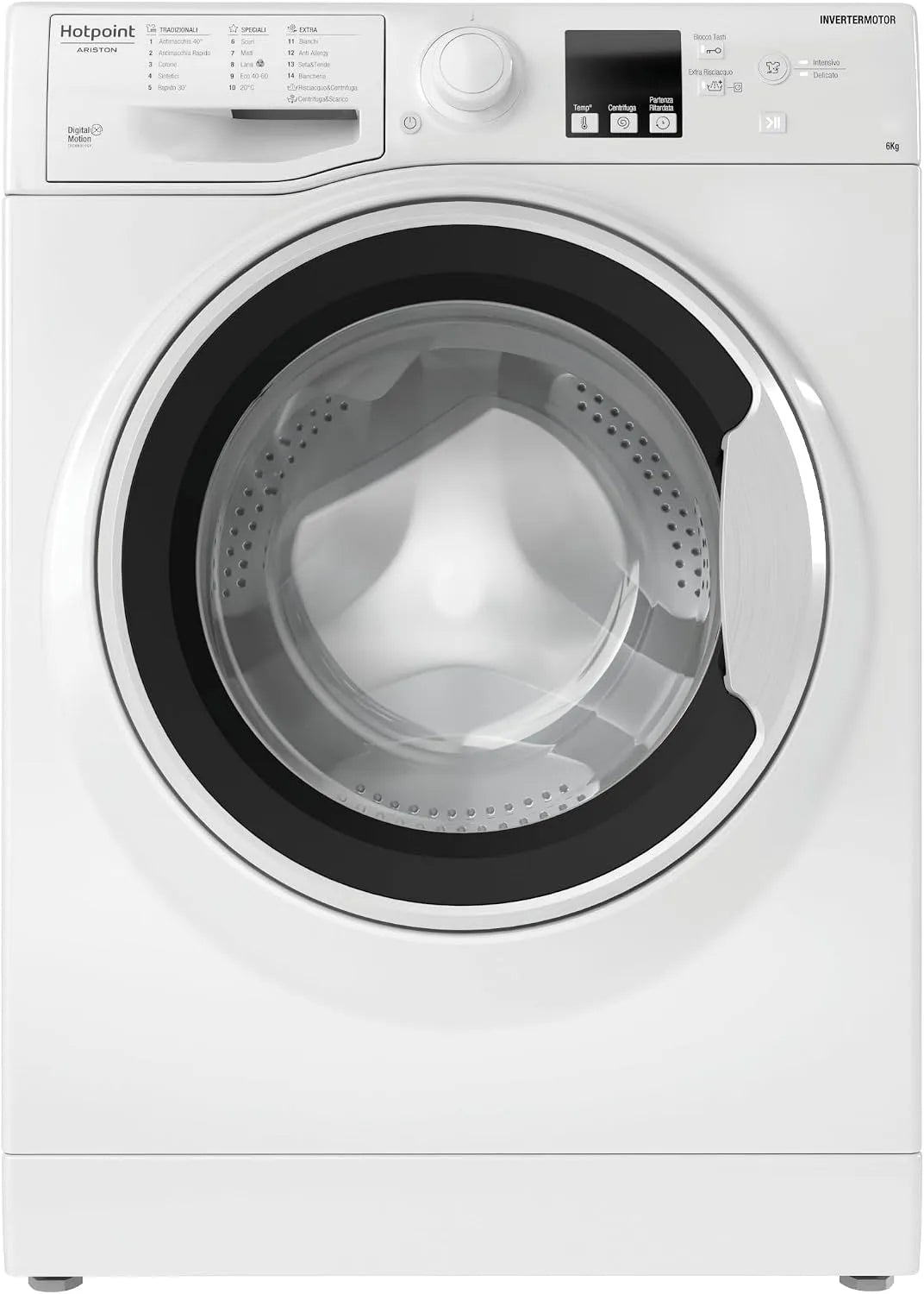 Lavatrice, 624 W, 6 kg, stretto, Hotpoint Ariston RSSF 624 W IT N - Lavatrice Slim 6 kg