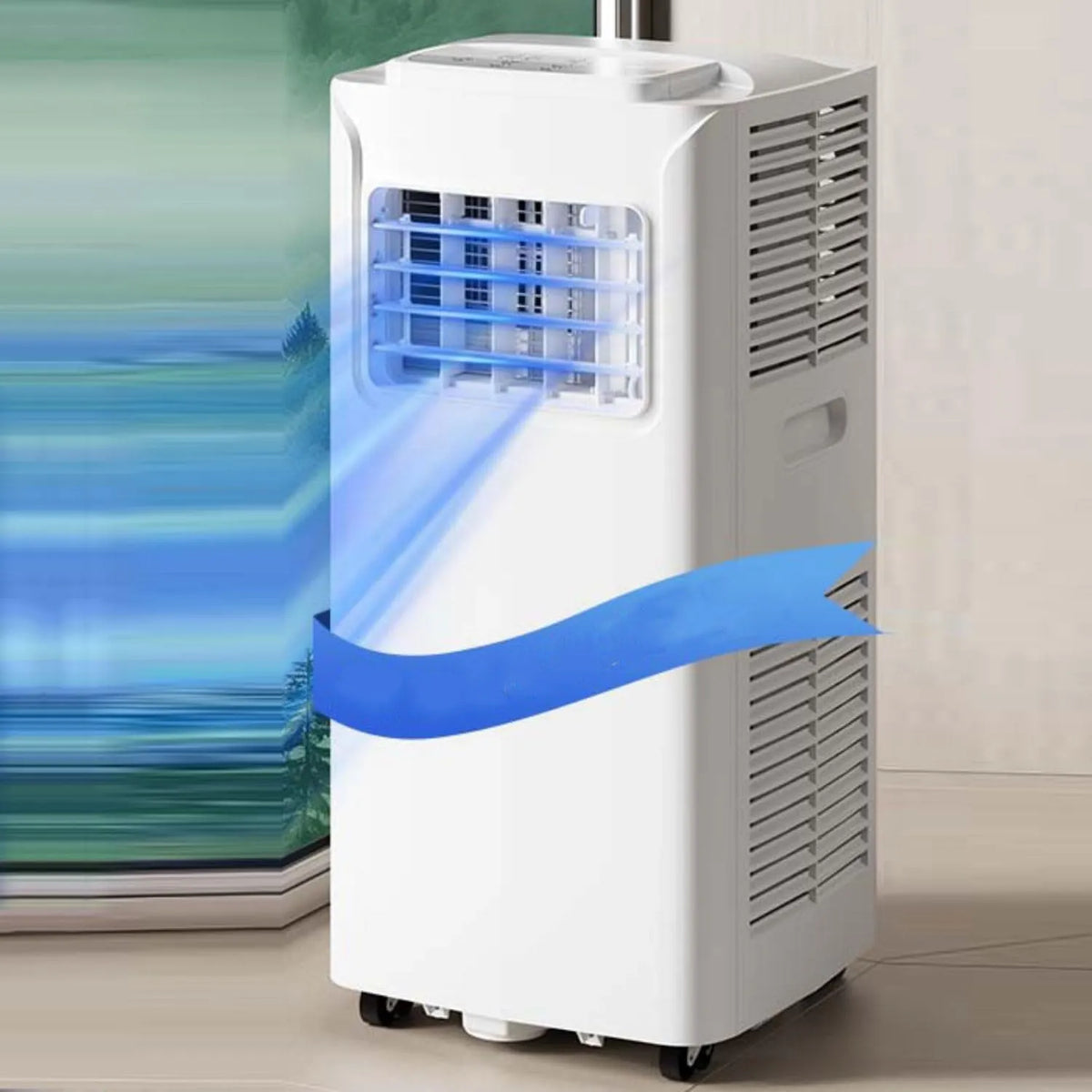 Condizionatore, portatile, timer, oscillazione, risparmio energetico, timer 24 ore e kit di ventilazione per finestre