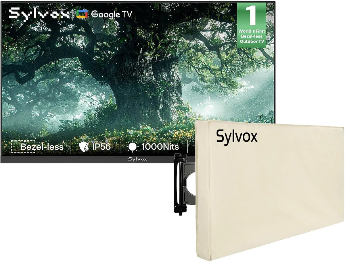 Smart TV, 43 pollici, televisore, esterno, SYLVOX 43' TV da Esterno con Copertura - Frameless