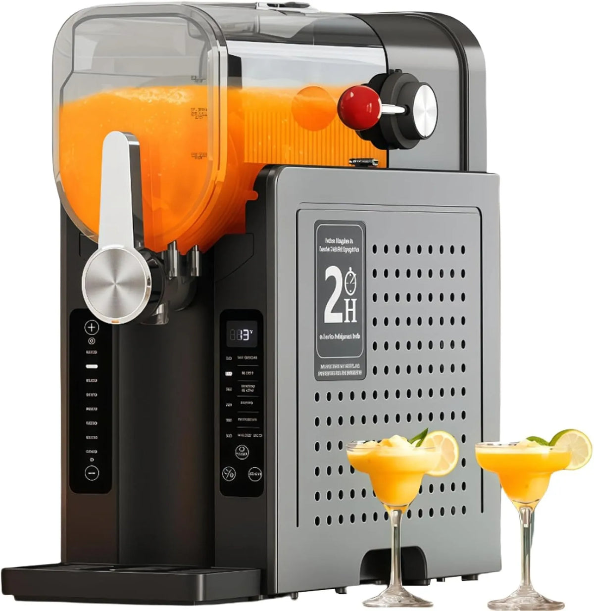 Congelatore, 2 L, freezer verticale, per preparare dolcetti in 15-60 minuti per casa e feste, Macchina elettrica per granite e gelato