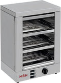 Forno elettrico, timer, professionale, acciaio inox, MBH, MBH - Tostapane Professionale 3 Piani INOX Elettrico con Timer Ristorazione. Forno tostapane