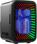 Frigorifero portatile Litri, 6 12V/220V, 4 L, 12 V, auto, mini frigo portatile, nero, LED Infinite, TR4-S, 4 Lattine, Upstreman Mini Frigo da Camera
