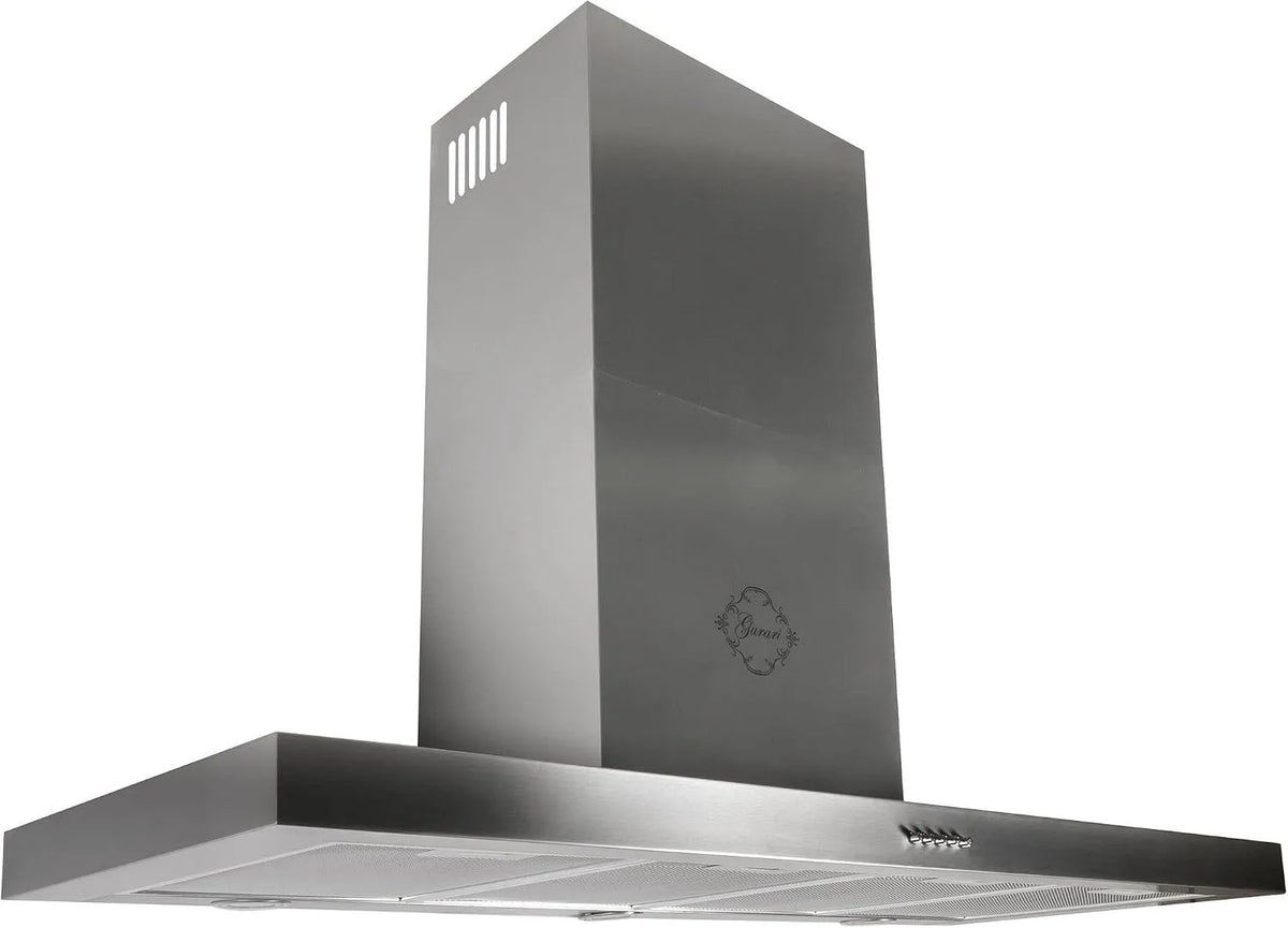 Cappa aspirante, 120 cm, 1000 m3/h, classe energetica E, cappa da cucina, scarico e ricircolo, illuminazione LED, montaggio a parete, 3 livelli