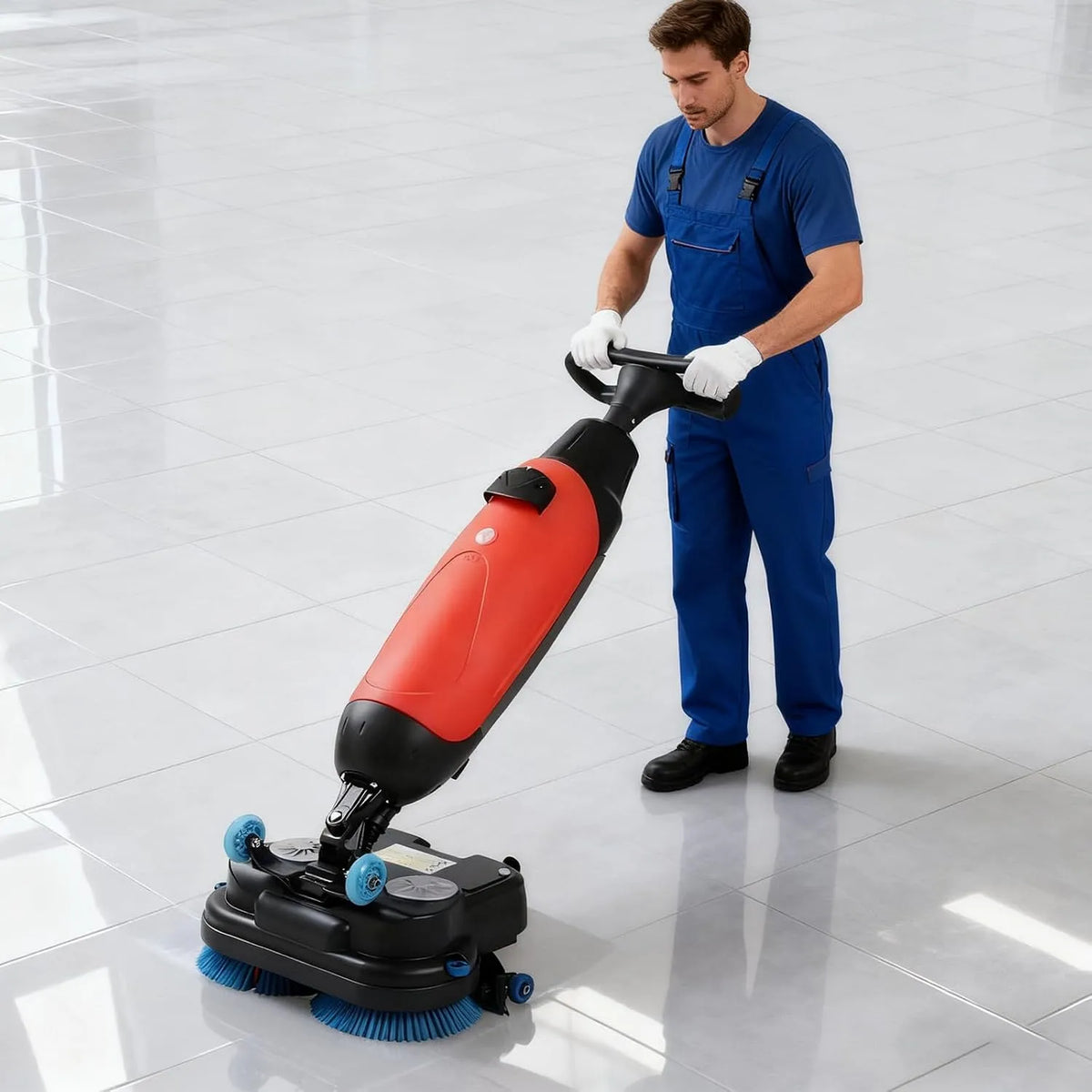 Lavasciuga, 17 pollici, lavatrice, asciugatrice, professionale, rosso, 350 Giri, Min, Copertura 1200 M2, Pulizia a Umido e a Secco, Batteria Al Litio